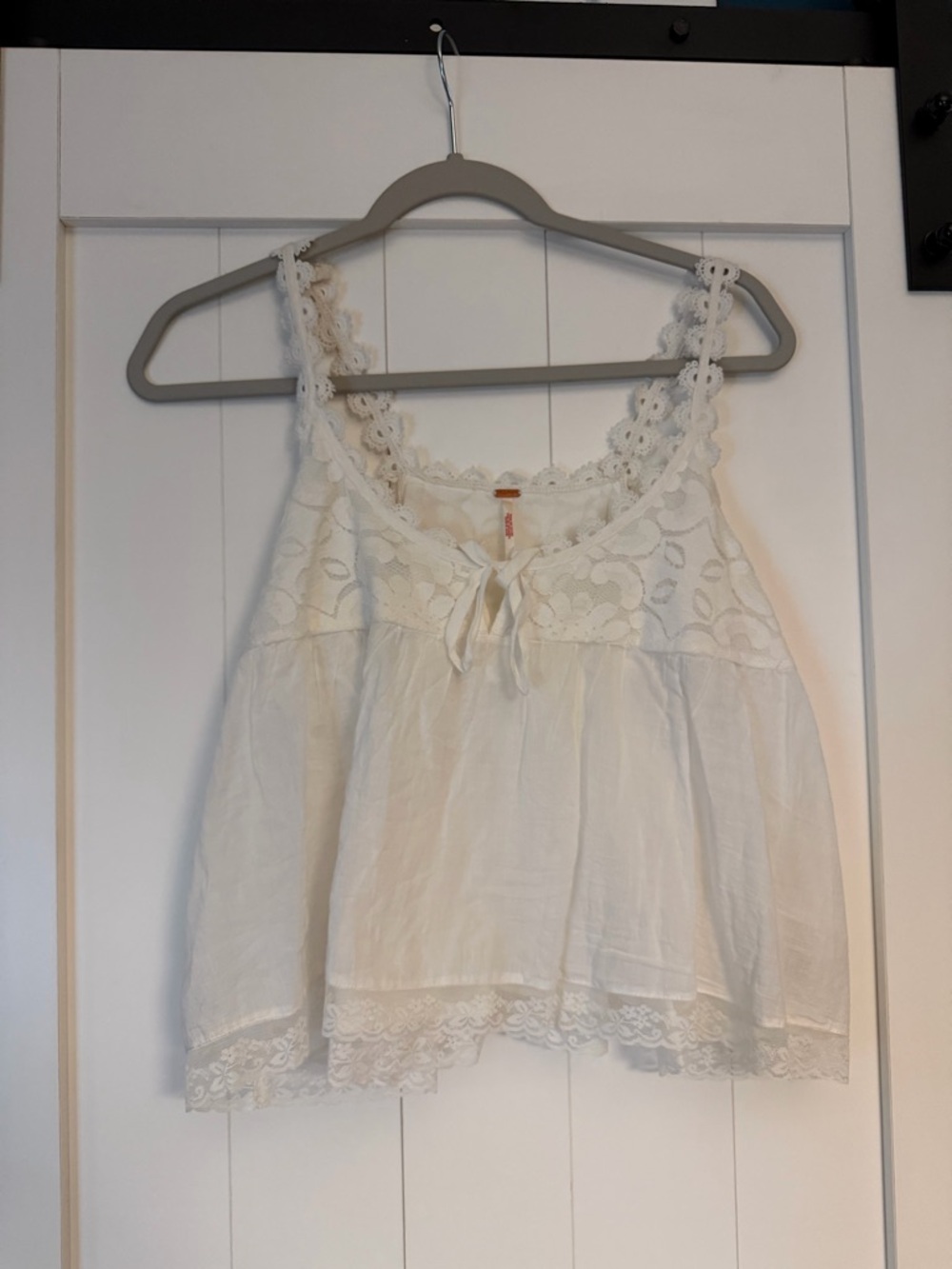 NWOT Free People Stevie Lace Tank XS ivory - Picture 6 of 6